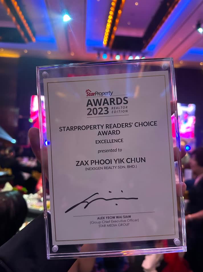 StarProperty Readers' Choice Award certificate